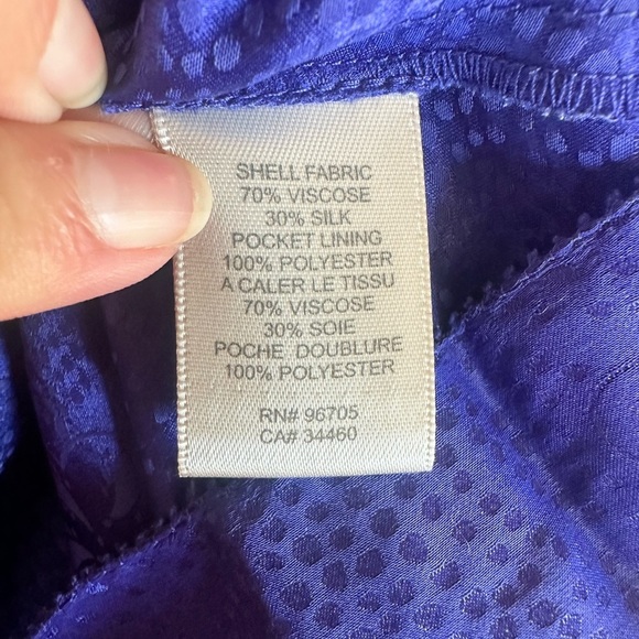 Rebecca Taylor royal Blue silk blend sleeveless short romper. Size 2 - Picture 5 of 8